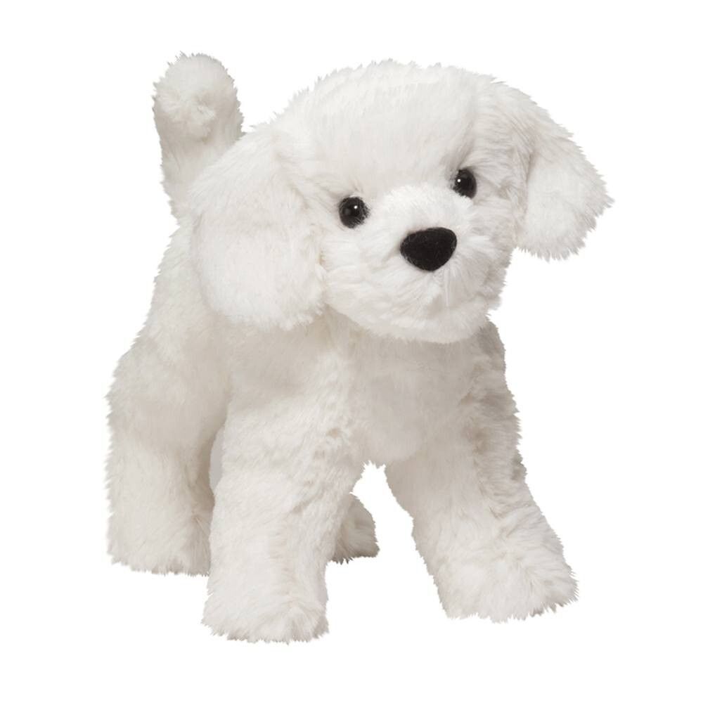 White Bichon Puppy Dog Realistic Plush Animal Toy Douglas Dandelion Puff #4078